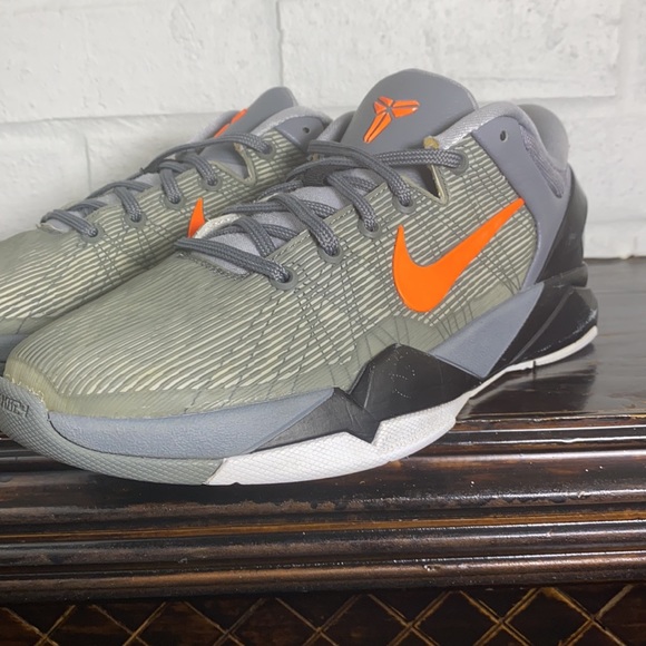 Rare 2012 Nike Zoom Kobe Vii 7 System Wolf Grey Orange Black Protro - Picture 5 of 13